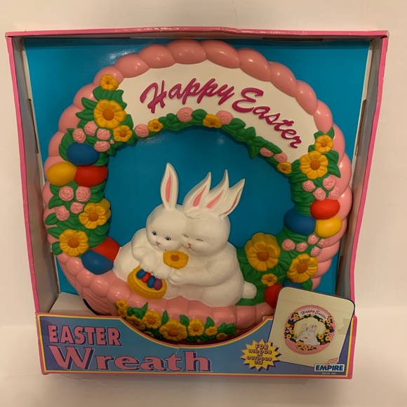 RARE find! Vintage Empire Easter Bunny Wreath🐇still in box! - Picture 3 of 7